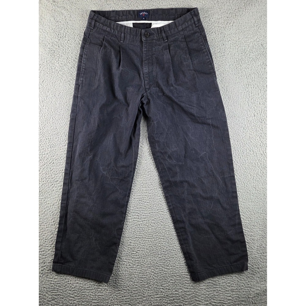 NOAH NYC Classic Double-Pleat Herringbone Pants Trousers Military Work 34